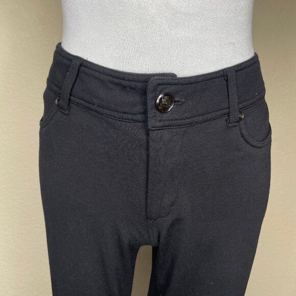 Seven7 Women's Black Bling Skinny Leg Stretch Pull On Legging Ponte Pant Sz 10 - Picture 2 of 12